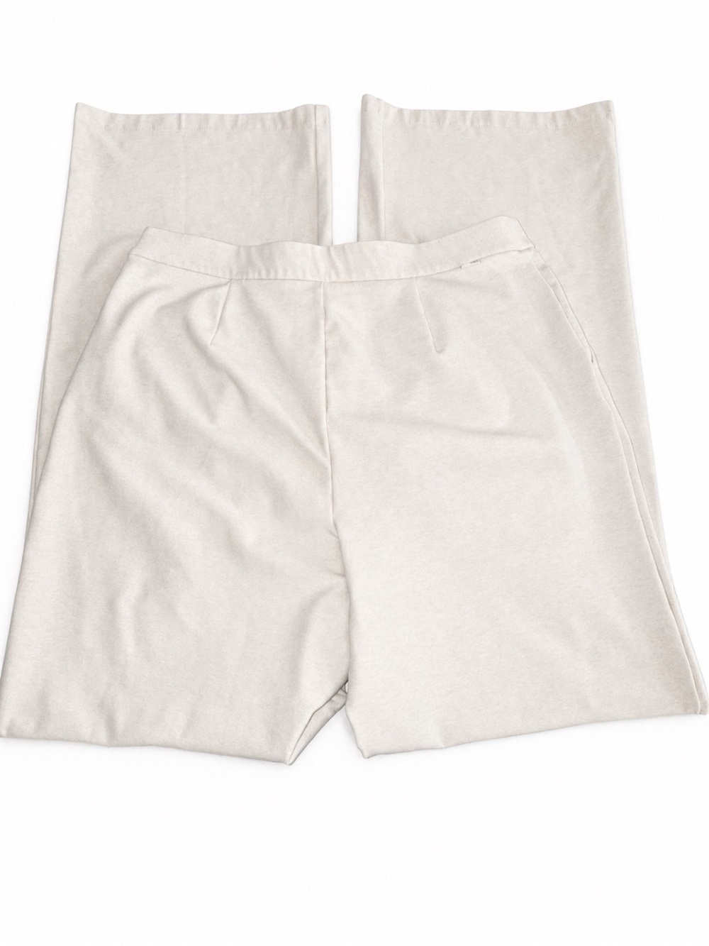 Vuori Elevation Trouser Women’s Large Ecru Heather Wide Leg Pants 32” Inseam - Picture 6 of 12